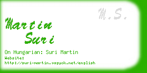 martin suri business card